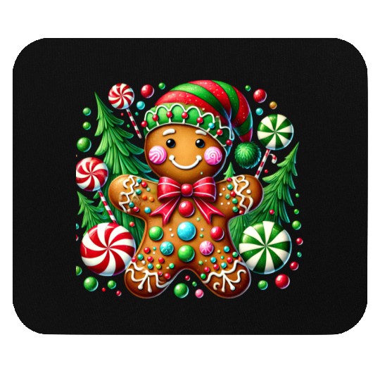 Gingerbread Christmas, Merry Christmas Mouse Pads