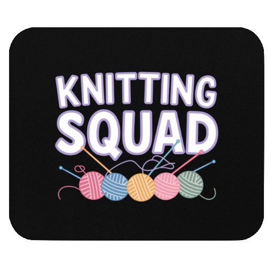 Yarn and Needle Knitting Circle Creative Icon Mouse Pads