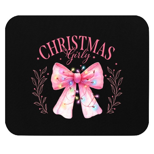 Pink Christmas Girly, Merry Christmas Mouse Pads