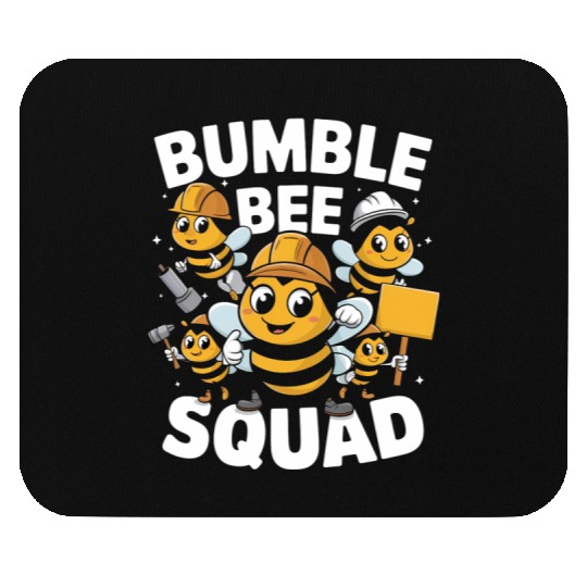 Fun Bumblebee Squad Cartoon Art Mouse Pads