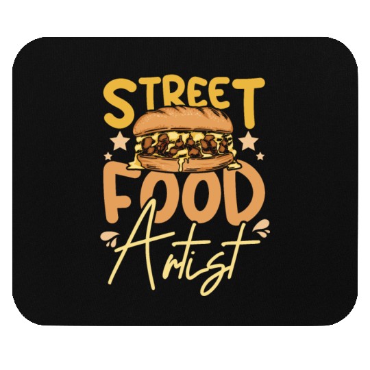 philly cheesesteak street food artist Mouse Pads