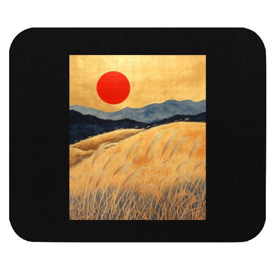 Sunset Serenity: Susuki Fields in Twilight Mouse Pads