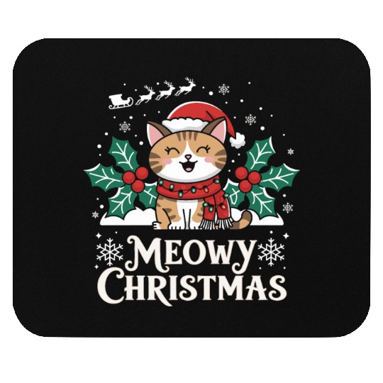 Christmas meow Mouse Pads