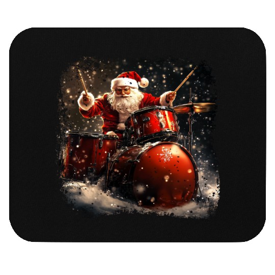 Santa drummer Mouse Pads