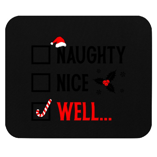 Naughty or Nice Funny Christmas Mouse Pads