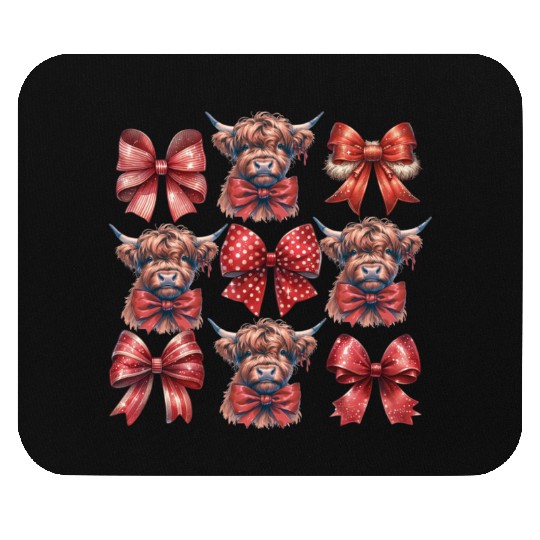 Christmas Bow, Merry Christmas Mouse Pads