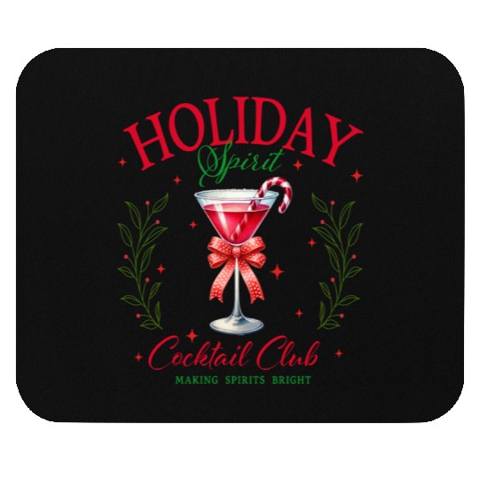 Holiday Spirit Cocktail Club Mouse Pads