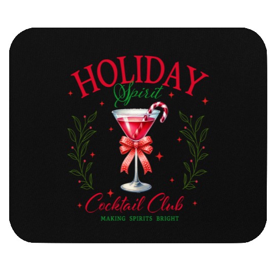 Holiday Spirit Cocktail Club Mouse Pads