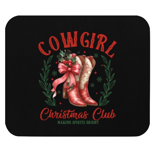 Cowgirl Christmas, Christmas Vintage Mouse Pads