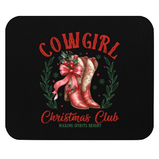 Cowgirl Christmas, Christmas Vintage Mouse Pads