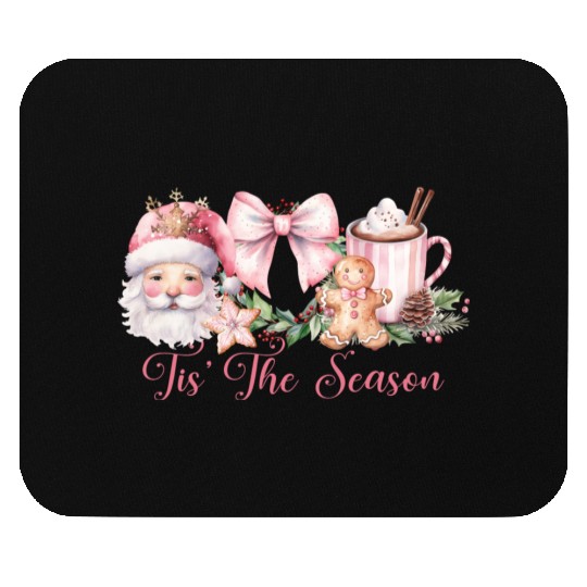Pink Tis The Season Set Pink Mouse Pads
