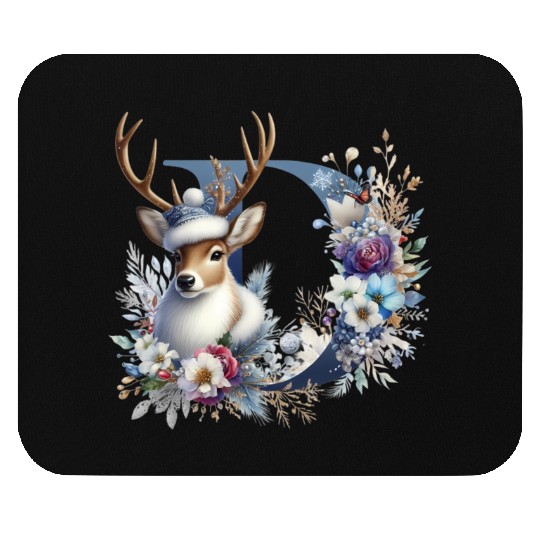 funny christmas deer Mouse Pads