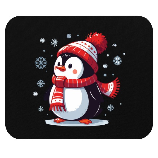 Penguin winter style Mouse Pads
