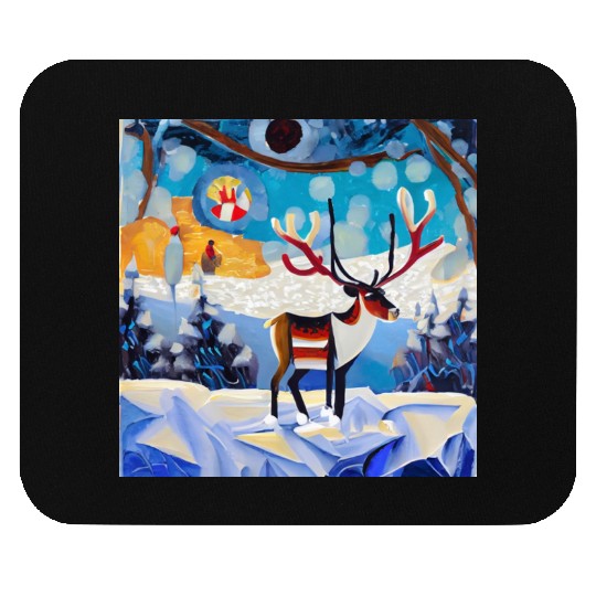 Colourful winter forest Mouse Pads