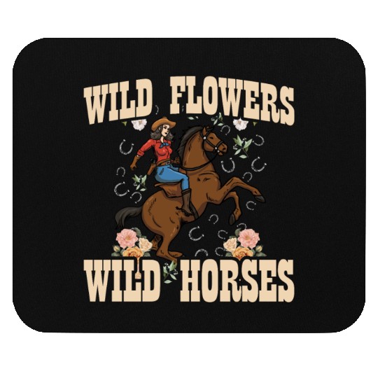 Wild Flowers Wild Horses Women's Wild Horses Mouse Pads
