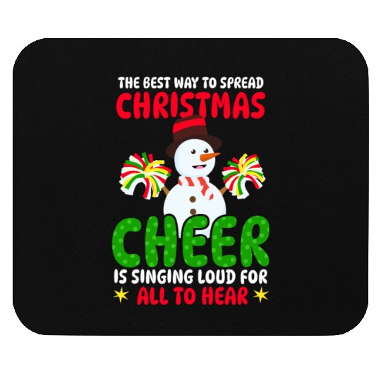 Christmas Cheerleader Christmas Cheer Loud Hear Mouse Pads