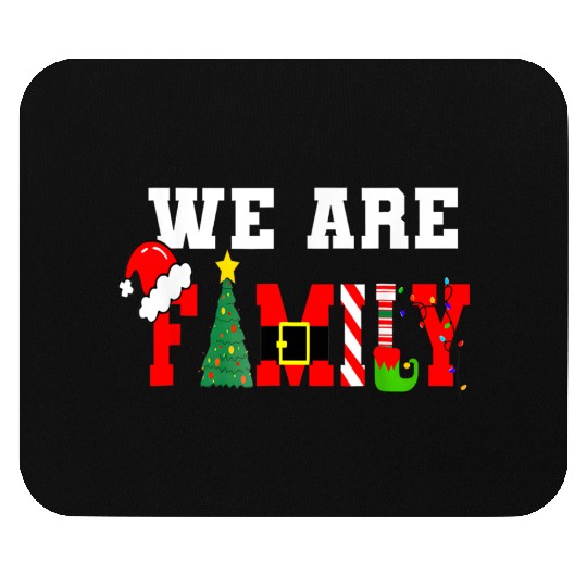 We Are Family Christmas Pajamas Matching Xmas Mouse Pads