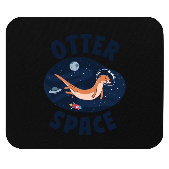 Otter Pun Space Science Astronaut Mouse Pads