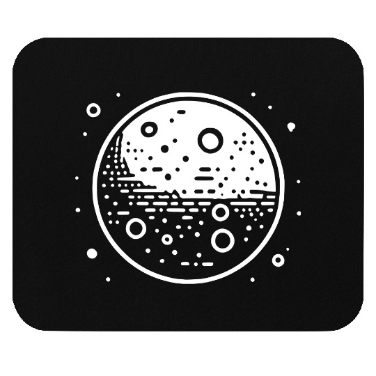 Minimalistic Vector Mars Planet path3 Mouse Pads
