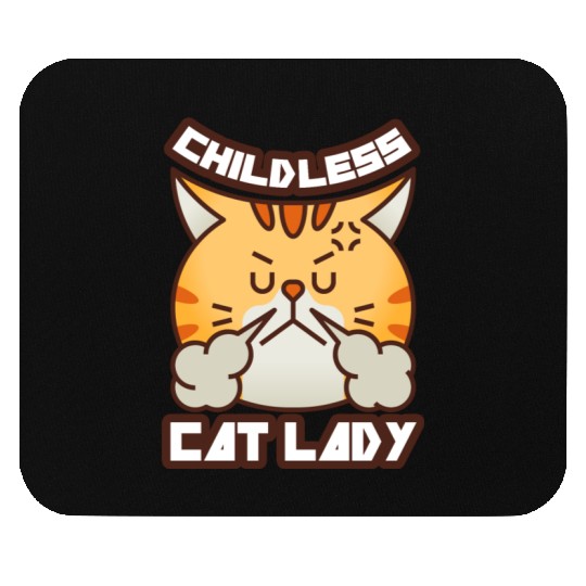 childless cat lady Mouse Pads