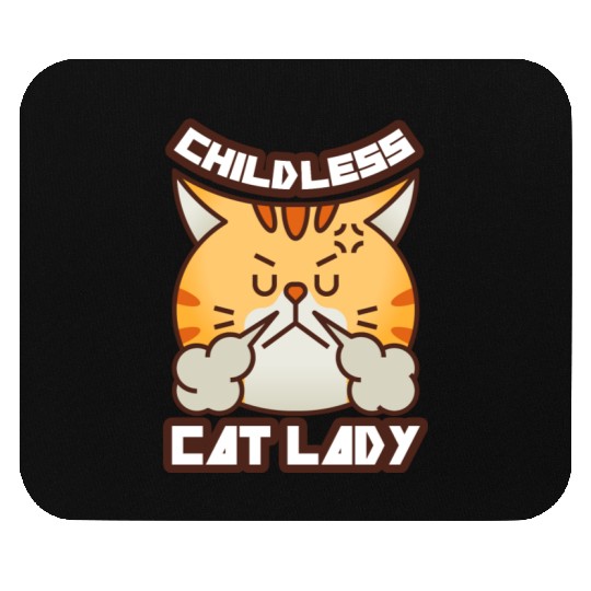 childless cat lady Mouse Pads