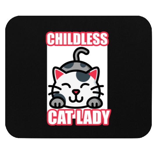childless cat lady Mouse Pads