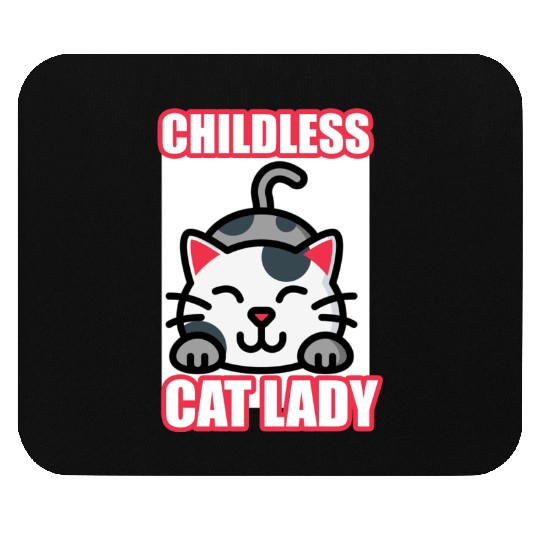 childless cat lady Mouse Pads