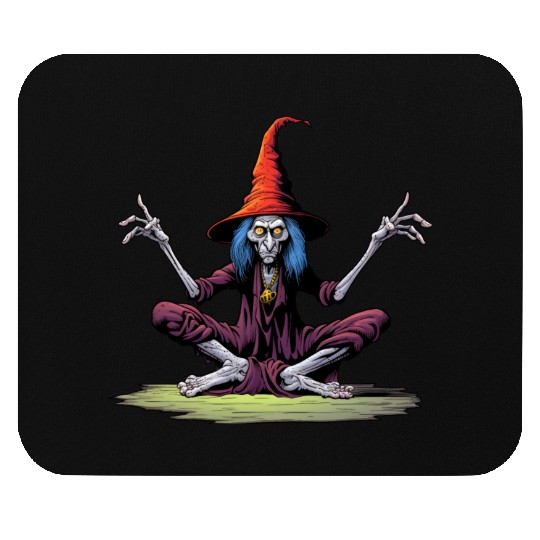 Witches Yoga Mouse Pads