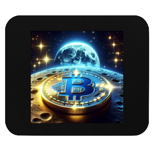 Blue Gold Crypto Coin Mouse Pads