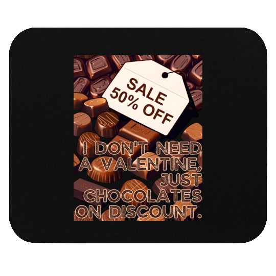 I Don't Need Valentine Just Chocolates on Discount Mouse Pads