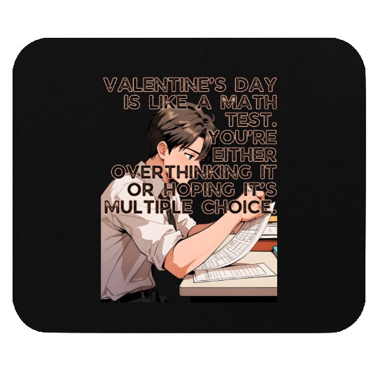 Valentines Math Test Overthinking Multiple Choice Mouse Pads