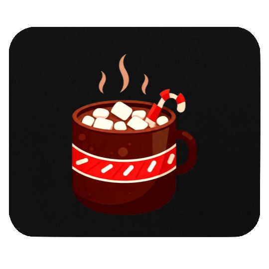 Cozy Hot Chocolate Mug Design Mouse Pads