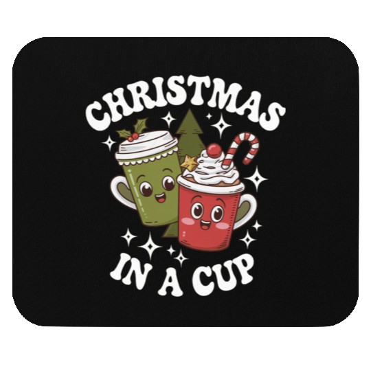 Christmas Cheer in a cup Funny Christmas Mouse Pads