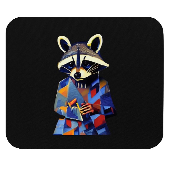 Raccoon businessman Mouse Pads