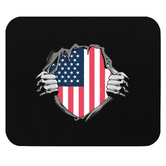 Bold American Flag Inside Design Mouse Pads