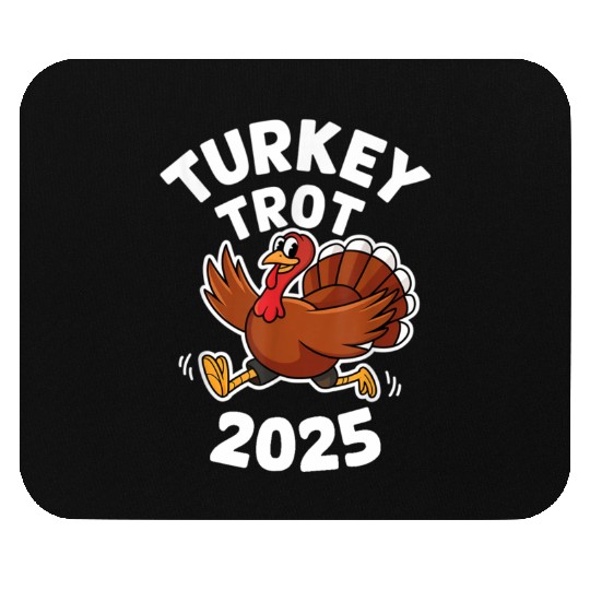 Funny Thanksgiving Turkey Trot 2025 Mouse Pads