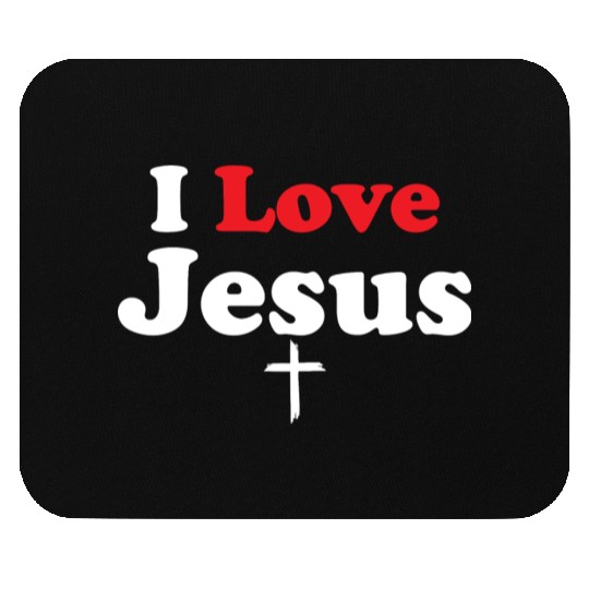 I Love Jesus Christian Christmas Mouse Pads