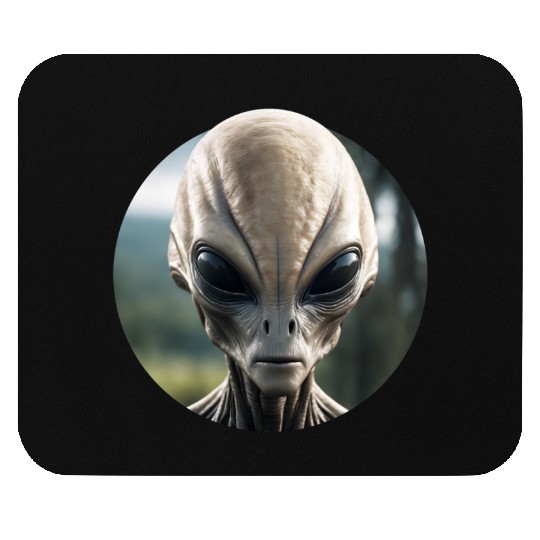 Grey Alien Mouse Pads