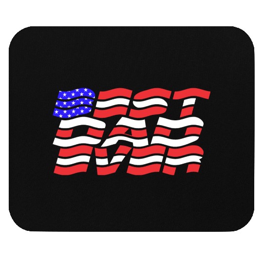 Best Dad Ever US Flag Mouse Pads