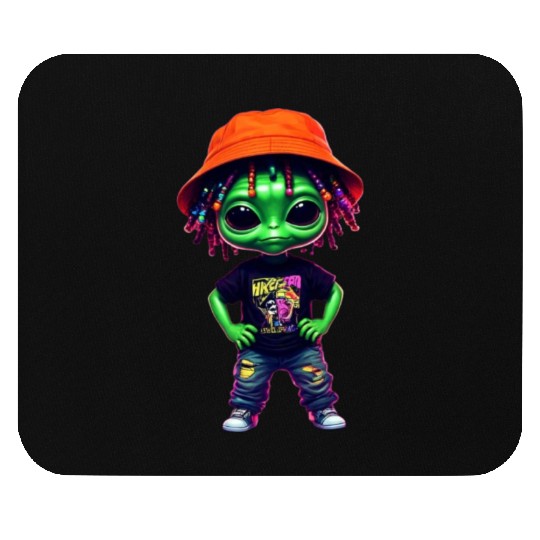 Alien green Mouse Pads