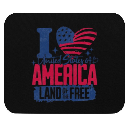 Patriotic "I Love America" Mouse Pads
