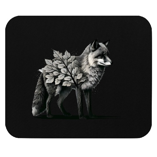 Forest Fox - Mystical Nature Connection Mouse Pads