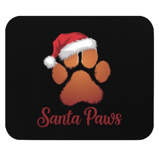Santa Paws Christmas Mouse Pads, Cute Pet Lovers Holid