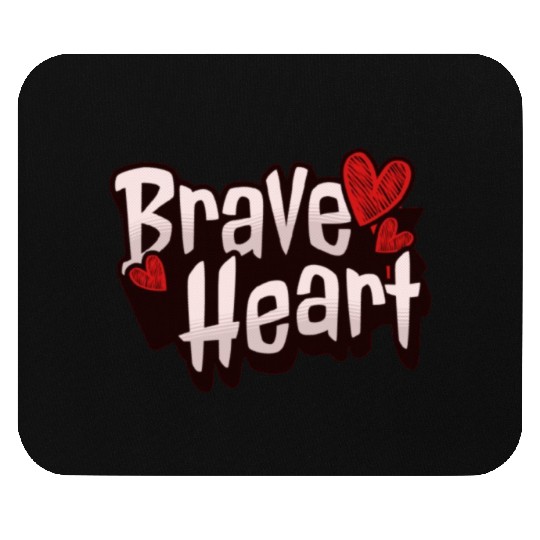 Brave Heart - Courageous Warrior Mouse Pads
