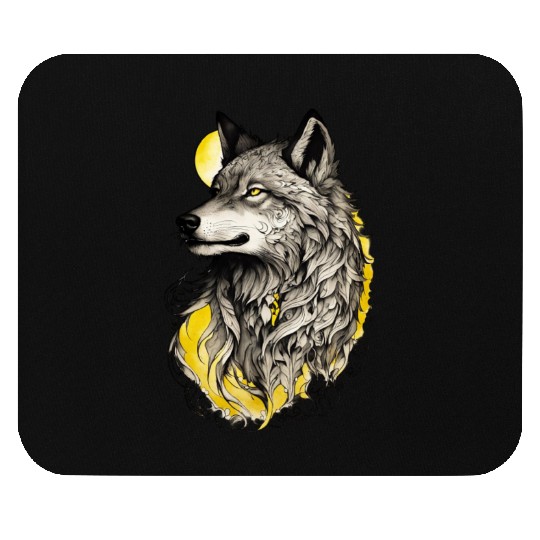 Yellow dog Mouse Pads