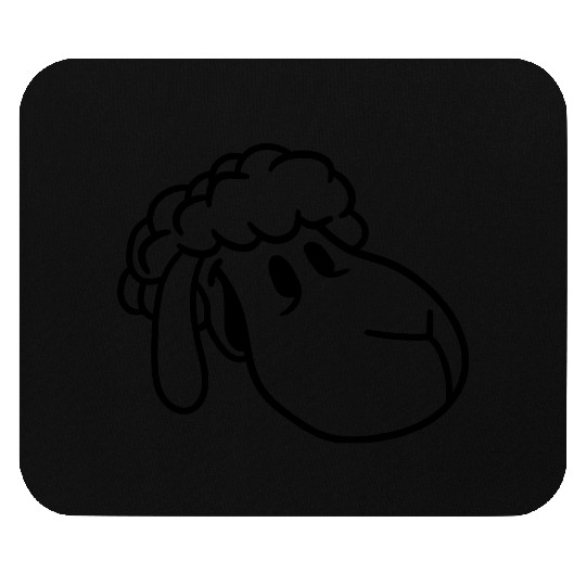 Sheep Face Head Cute Sweet Little Lamb Cool Comic Mouse Pads