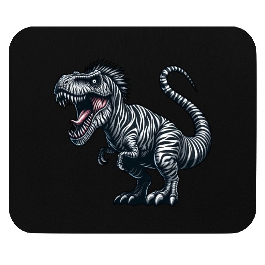 Dino Zebra Fusion Fantasy Creature Quirky Mouse Pads