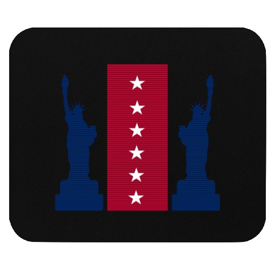 Stylized Statue of Liberty Graphic Design Mouse Pads