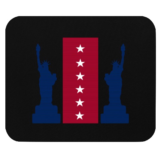 Stylized Statue of Liberty Graphic Design Mouse Pads