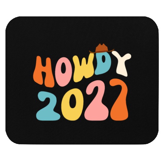 Howdy 2027 funny 2027 NYE Groovy Mouse Pads